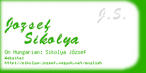 jozsef sikolya business card